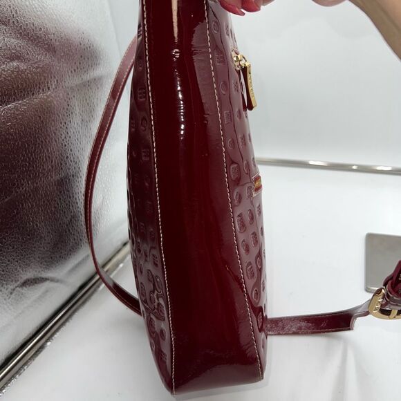 Arcadia Made In Italy Red Patent Leather Crossbody Bag - Picture 12 of 13